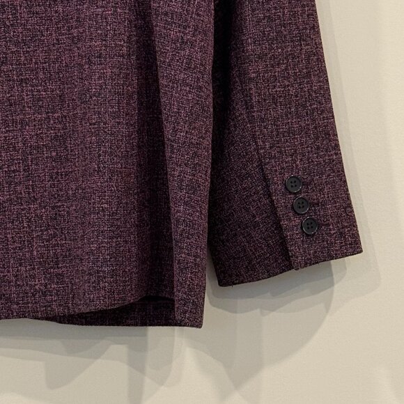 Jessica Petites Zip Front Collared Blazer Suit Jacket Purple/Black 16P - Picture 5 of 8